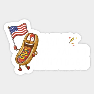 Easily Distracted By Hotdogs Sticker